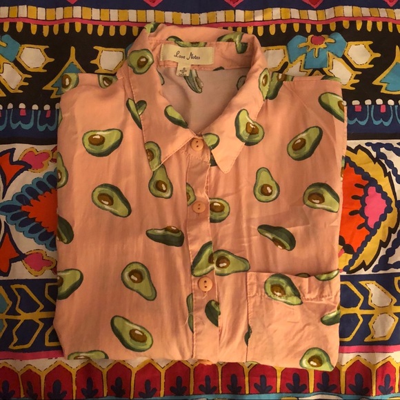 SOLD:::Avocado Cropped Shirt - Picture 1 of 4